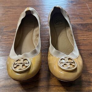 Tory Burch Camellia Pink Caroline Ballet Flats Size 8